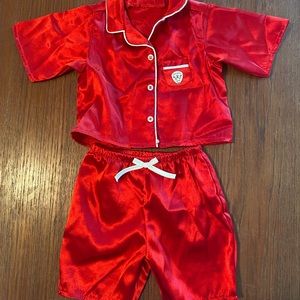 American Girl Red Silk Pajamas